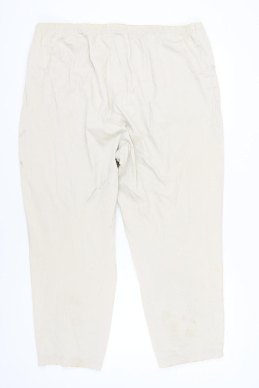 Croft & Barrow Women's Beige Trousers, 2XL, Elastic Waist