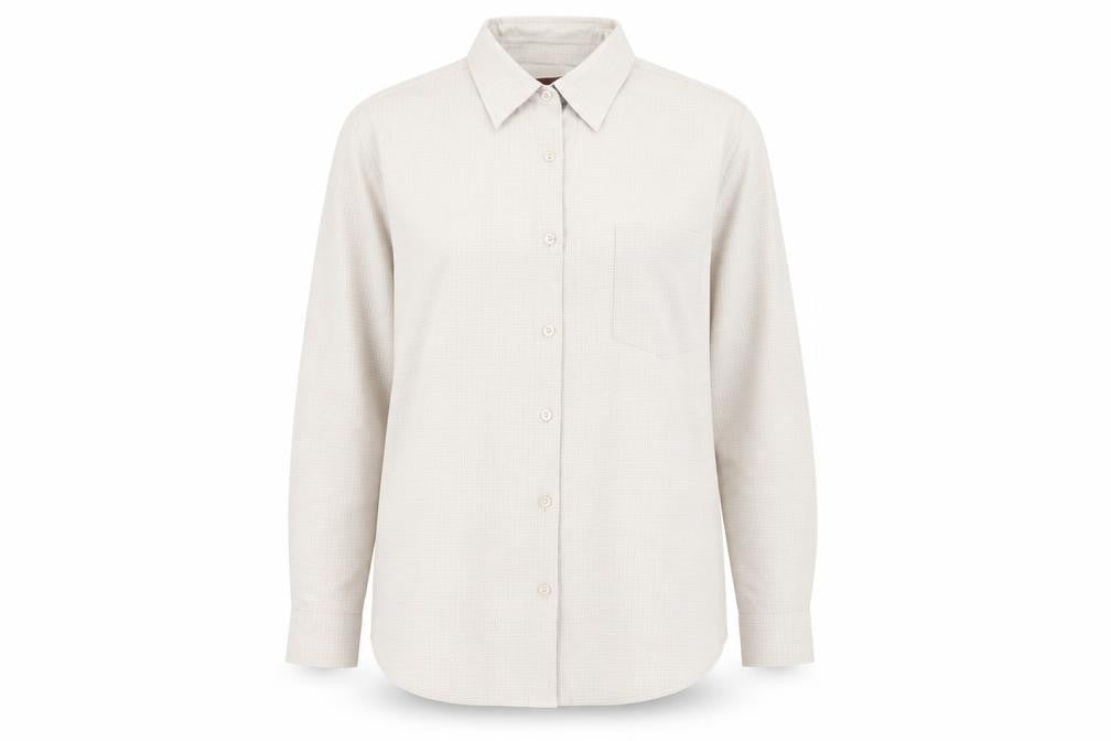 Trader Women's Beige Classic Button-Up Shirt Size 14