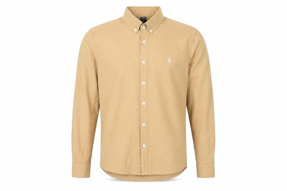 Blakely Men's Beige Button-Up Casual Shirt Medium