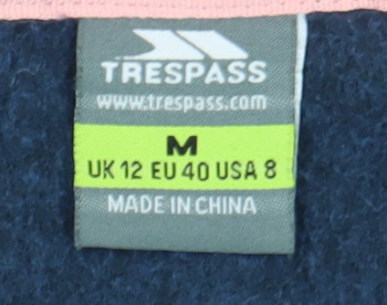 Trespass Women's Blue Fleece Puffer Jacket UK Size M