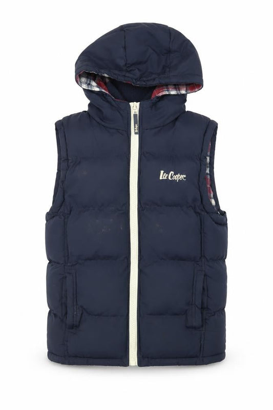Teenss UK Size 10 Regular Lee Cooper Blue Polyester Waistcoat