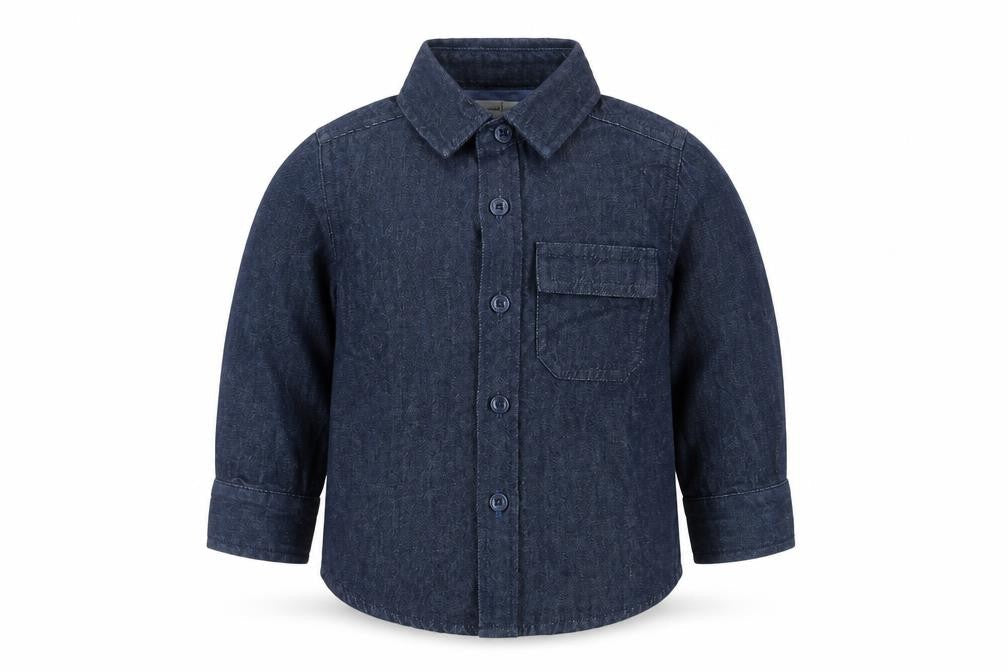 Jasper Conran Unisex Blue Denim Button-Up Shirt 12-18 Months