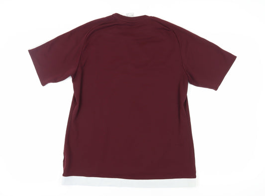Adidas Men's Red L Jersey T-Shirt Short Sleeve