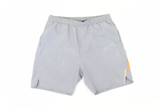 Gymring Men's Grey Athletic Shorts, Size M