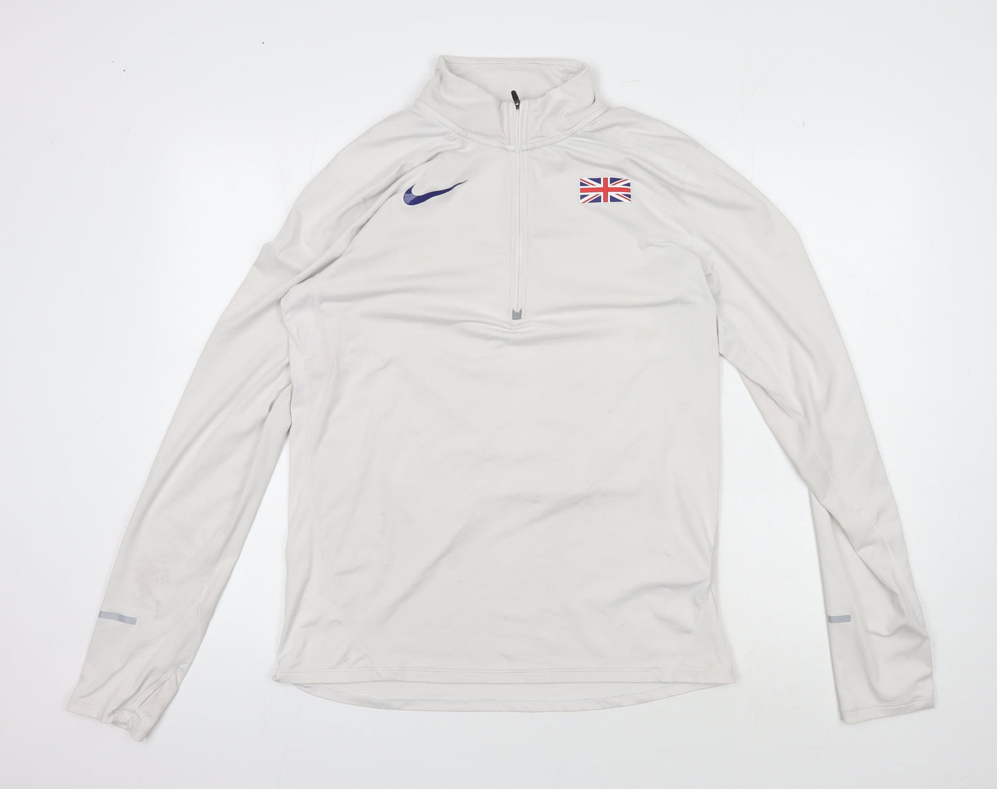 Nike Men's White Graphic Pullover Hoodie M