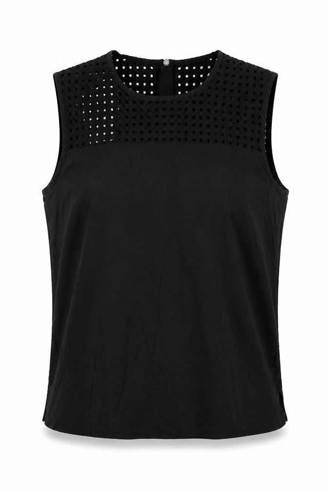 Womens UK Size S Gap Black Cotton Blouse