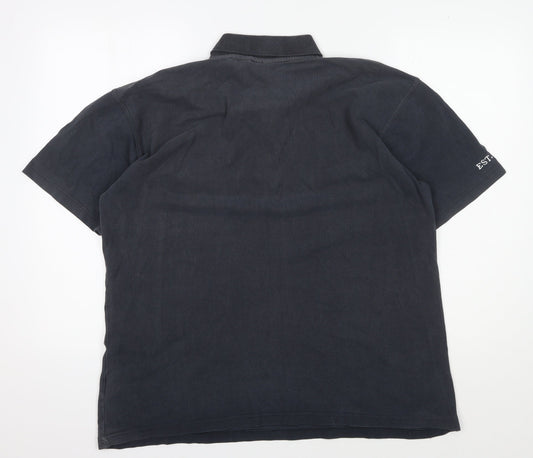Men's Black 2XL HTFC Polo Shirt with Logo