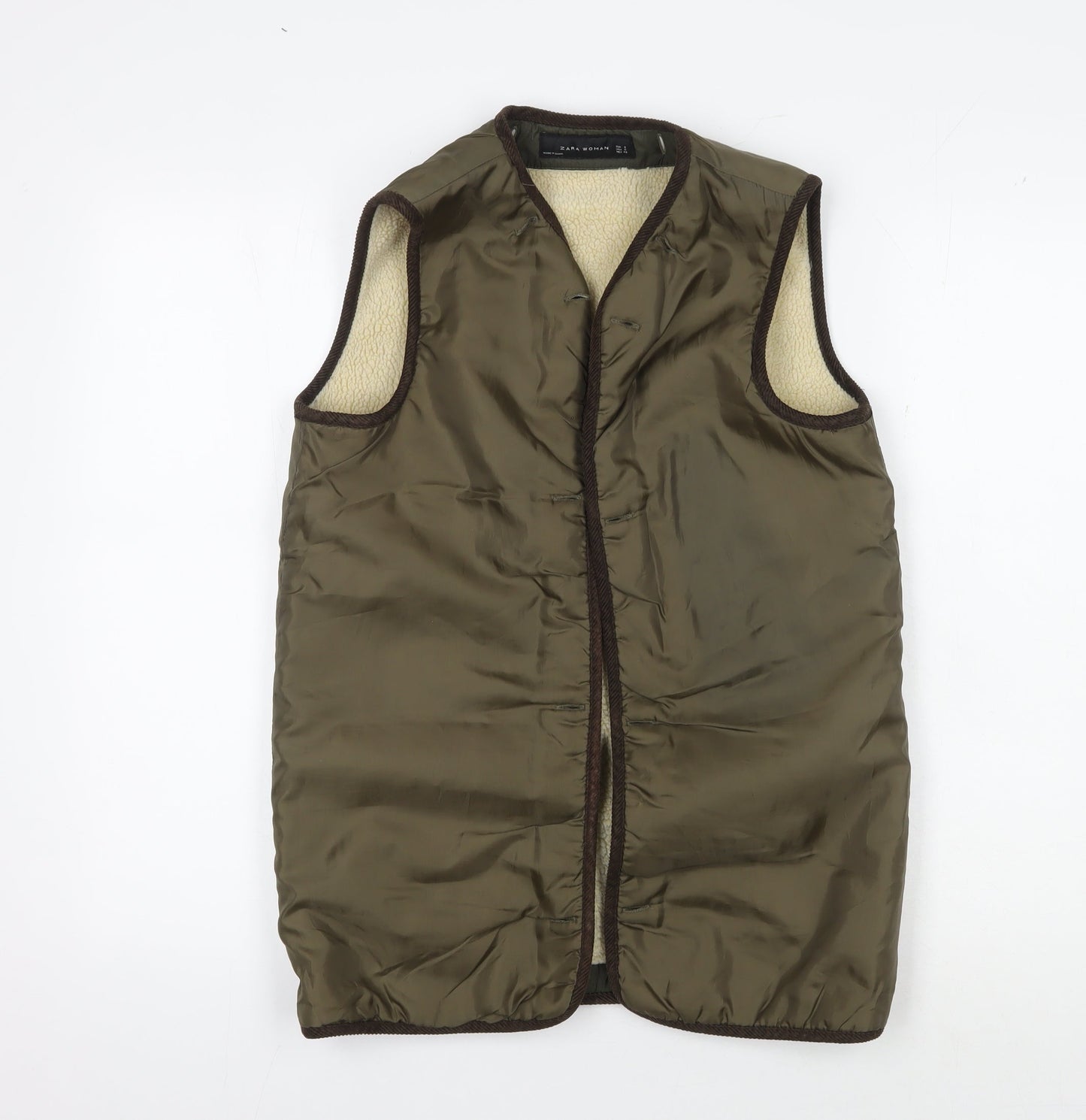 Zara Woman Green Waistcoat, S for Women - Autumn Style