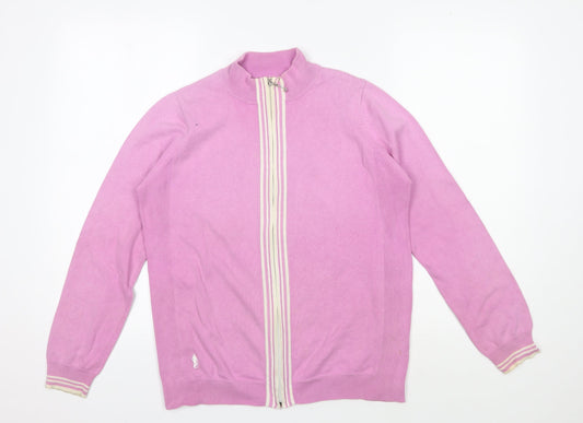 Glenmuir Women's Pink Full Zip Jumper - M