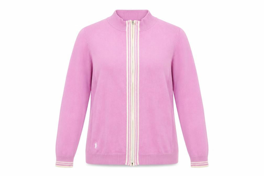 Womens UK M Regular Glenmuir Pink Full Zip