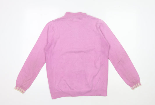 Glenmuir Women's Pink Full Zip Jumper - M