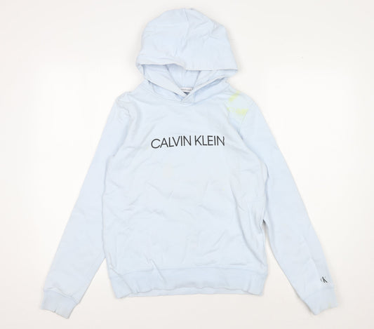 Calvin Klein Women's Blue Pullover Hoodie Size 14