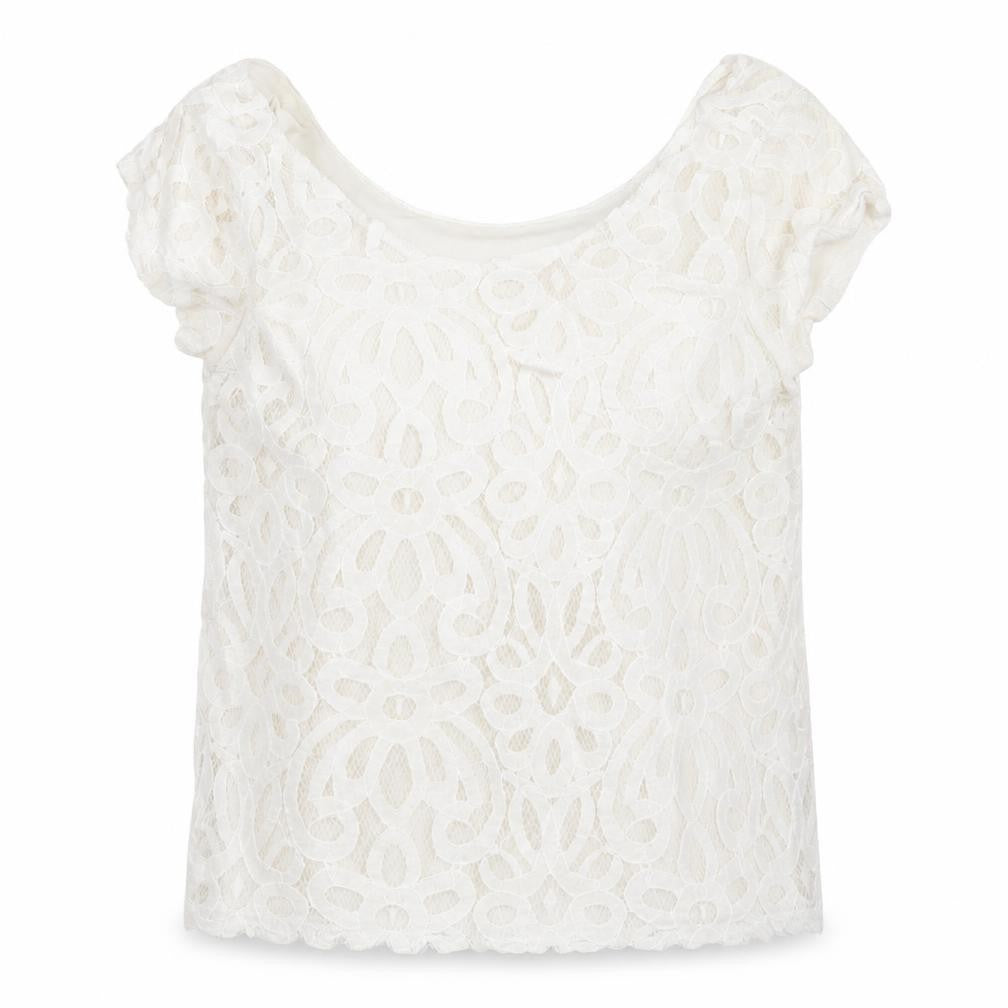 Womens UK Size XS Banana Republic Ivory Cotton Blend Blouse