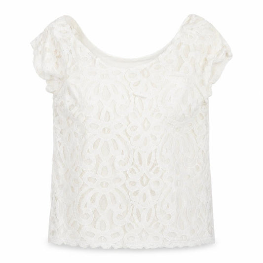 Womens UK Size XS Banana Republic Ivory Cotton Blend Blouse