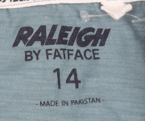 FatFace Women's Blue Bicycle Graphic T-Shirt, Size 14