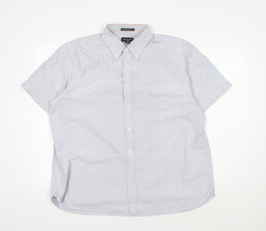 Lands' End Men's XL Multicoloured Striped Shirt