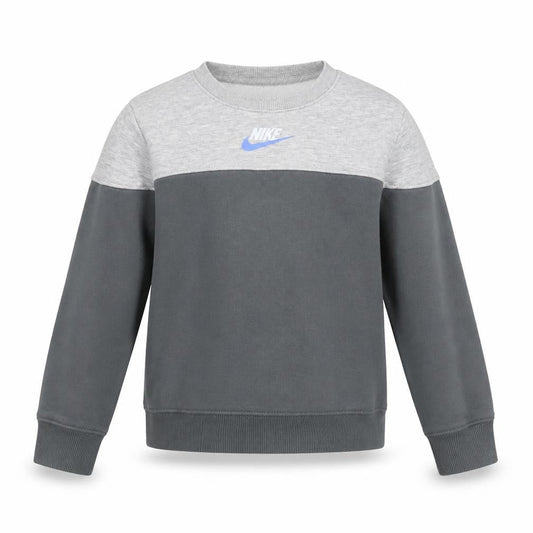 Nike Boys Grey Pullover Sweatshirt 6-7 Years Logo Casual