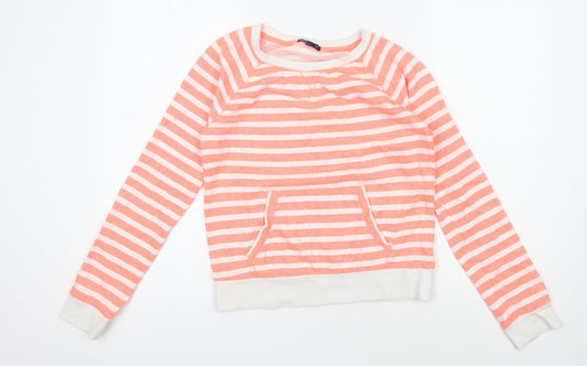 GapKids Girls Striped Pink Sweatshirt 14-16 Years Pullover