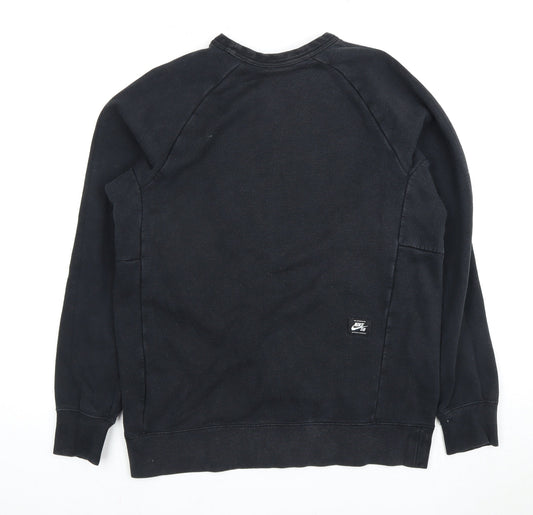Nike Black Unisex Sweatshirt, Medium, Pullover, Casual