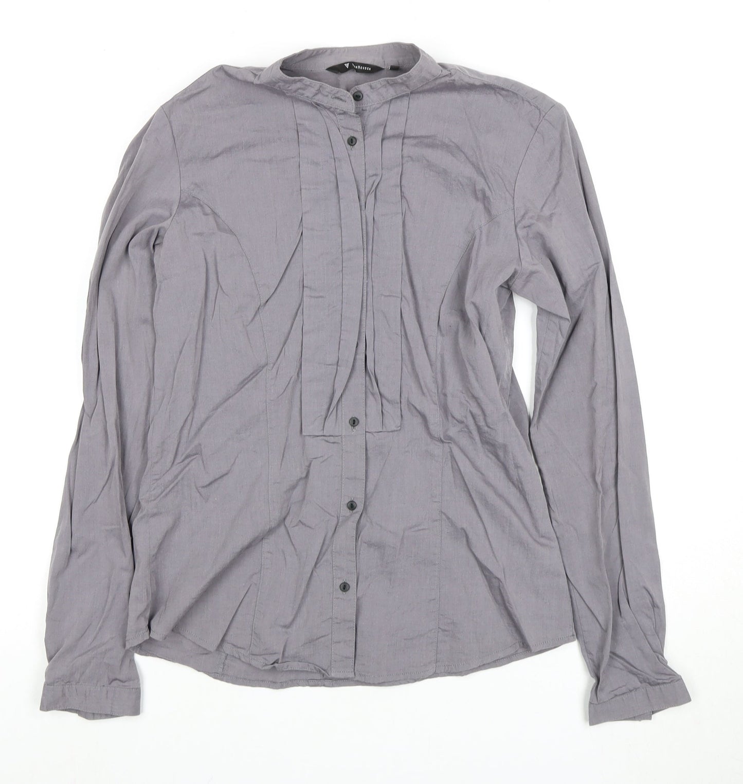 Van Heusen Grey Button-Up Shirt M Unisex Adults