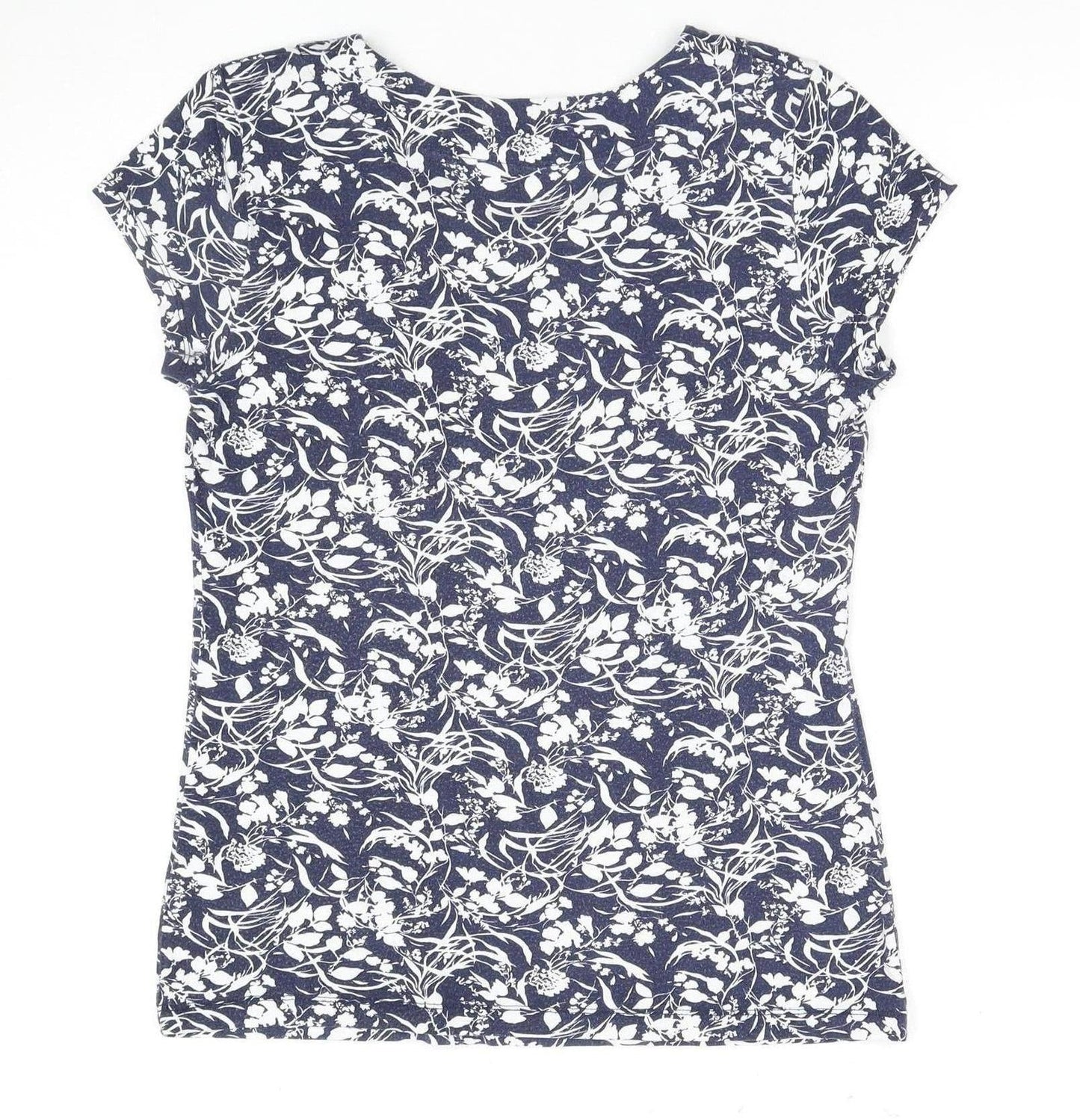 Austin Reed Women's Blue Floral T-Shirt, M, Casual Summer Top