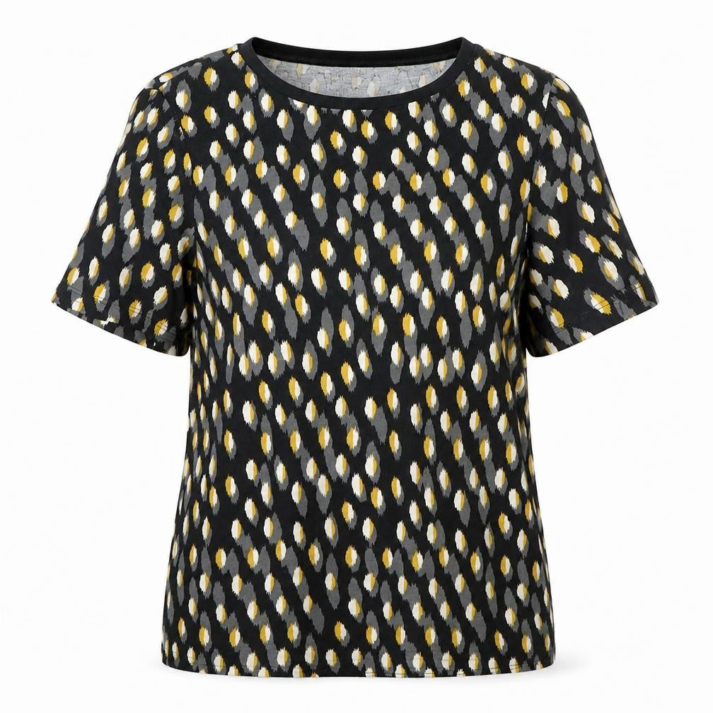 Womens UK Size S Jaeger Multicoloured Viscose T-Shirt