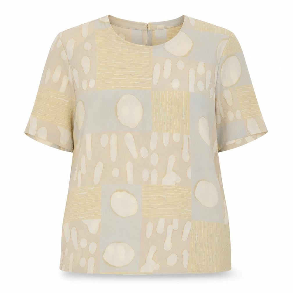 Womens UK Size 14 Jacques Vert Beige Polyester Blouse