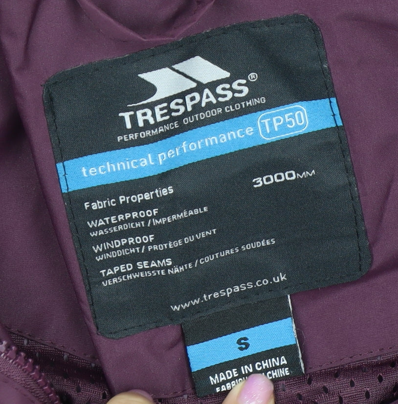 Trespass Women's Purple Waterproof Rain Jacket S
