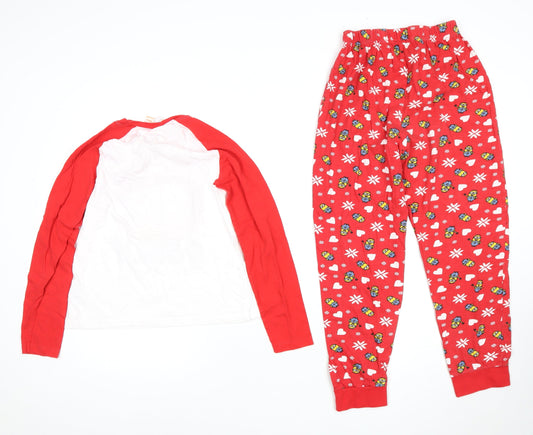 Despicable Me Boys Pyjama Set Red 12-13 Years Christmas