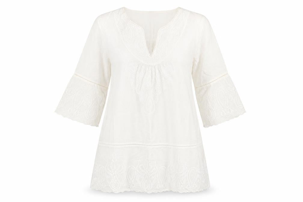 Marks and Spencer Women's White Tunic Blouse UK 10