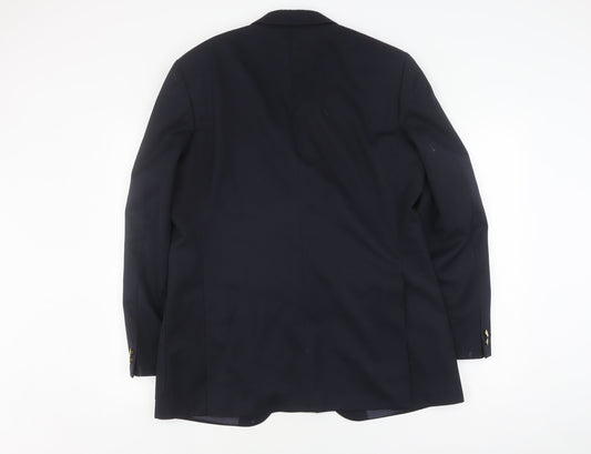 Baumler Airliner Men's Black Blazer 42R Regular Wool Blend