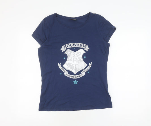Harry Potter Women's Blue T-Shirt, S, Casual, All Seasons