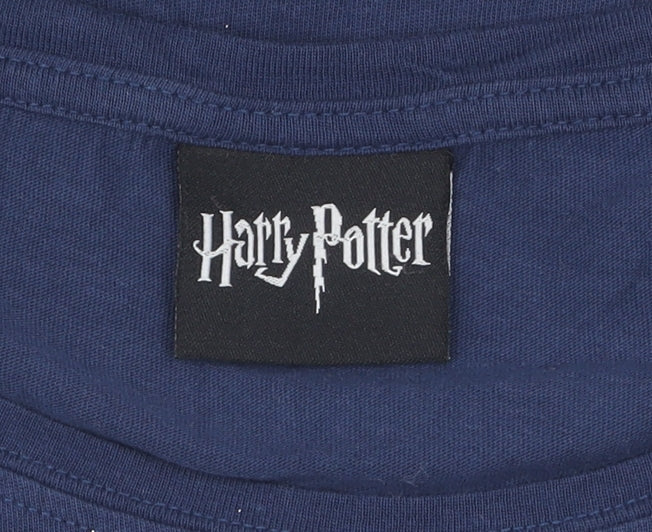 Harry Potter Women's Blue T-Shirt, S, Casual, All Seasons
