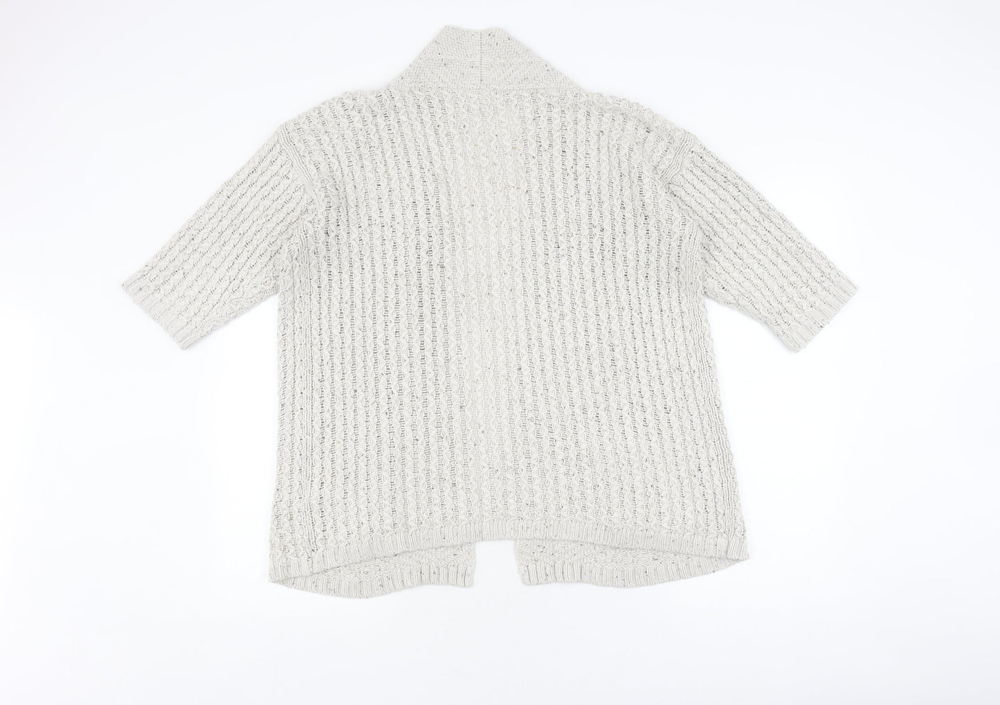 Fat Face Women's Ivory Cardigan, Size 10, Open-Knit