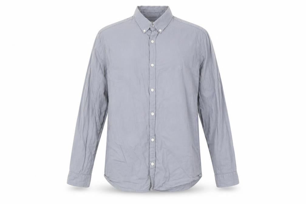 Jack & Jones Men's Grey Casual Shirt M, 100% Cotton, Button-Down