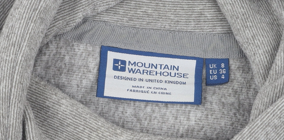 Mountain Warehouse Women's Grey High Neck Pullover Sweatshirt