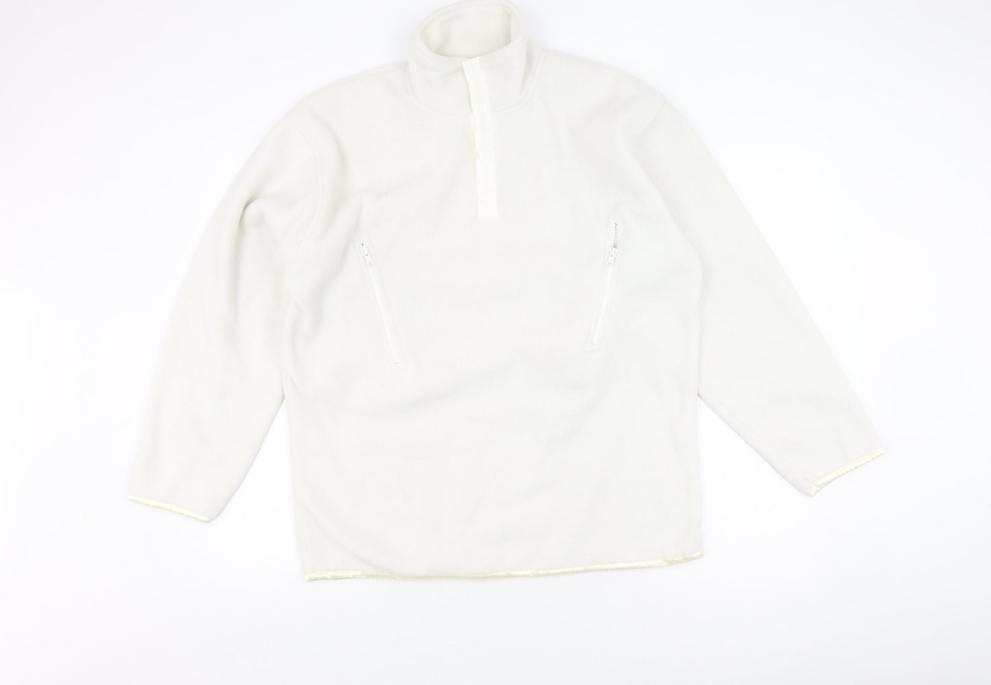 Pierre Cardin White Pullover Sweatshirt M