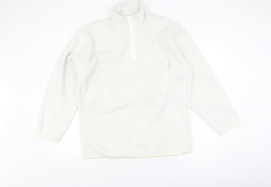Pierre Cardin White Pullover Sweatshirt M