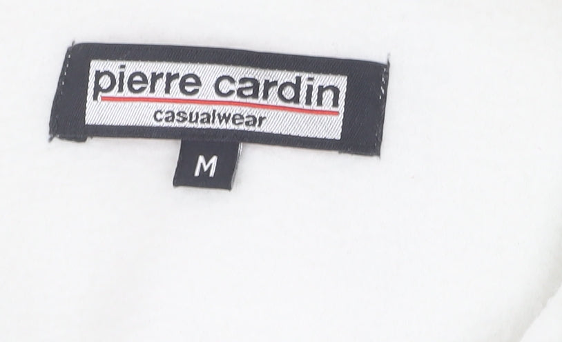 Pierre Cardin White Pullover Sweatshirt M