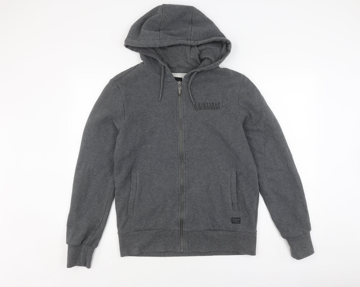 Firetrap Men's Grey Full Zip Hoodie Size S