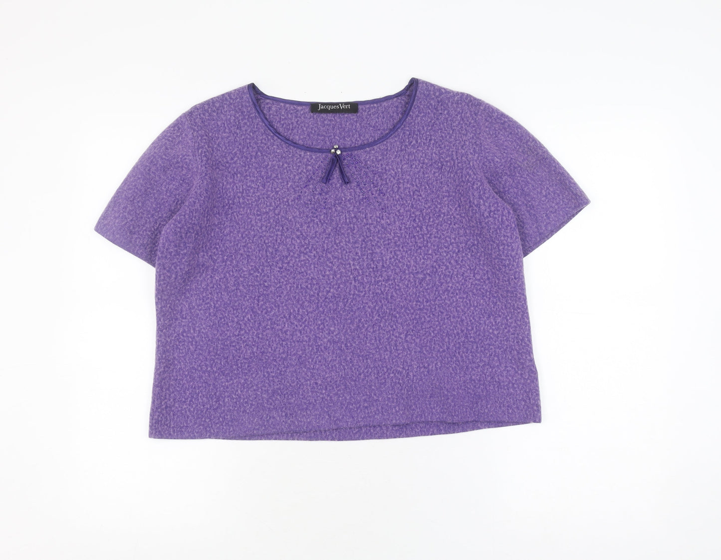 Jacques Vert Women's Purple Blouse L Round Neck