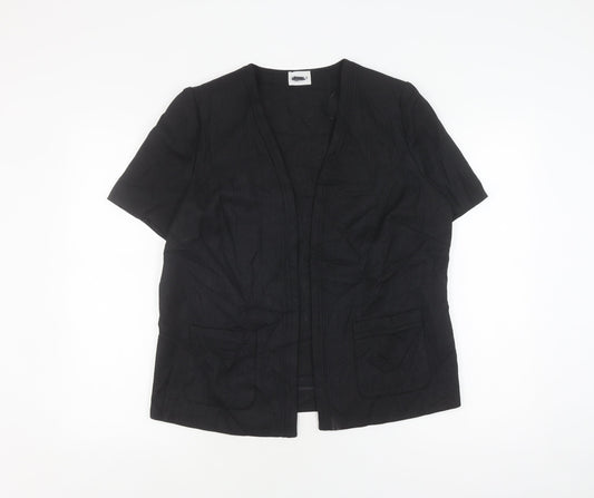 Eastex Women's Black Jacket Size 12 Short Sleeve Casual