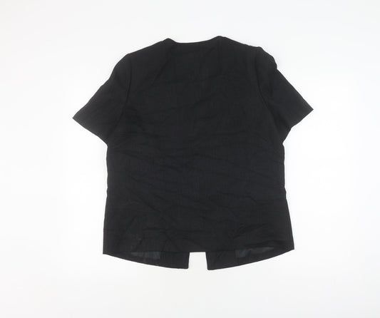 Eastex Women's Black Jacket Size 12 Short Sleeve Casual