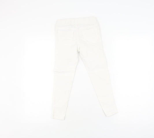 Tommy Hilfiger Girls White Jegging Trousers, Size 5, Slim Fit