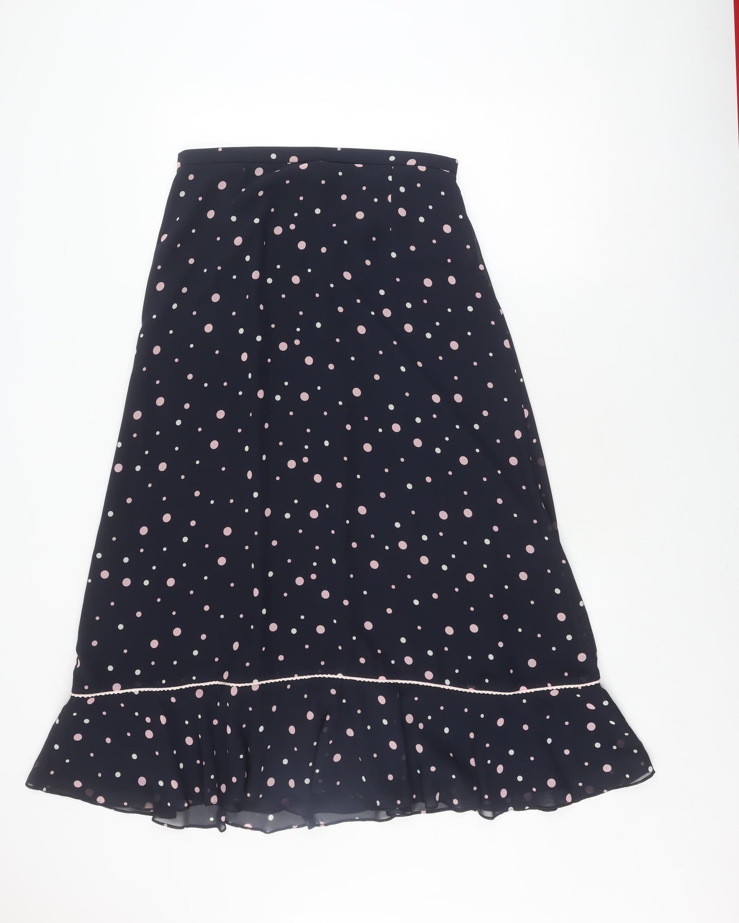 Jacques Vert Women's Blue Polka Dot Knee Length Skirt