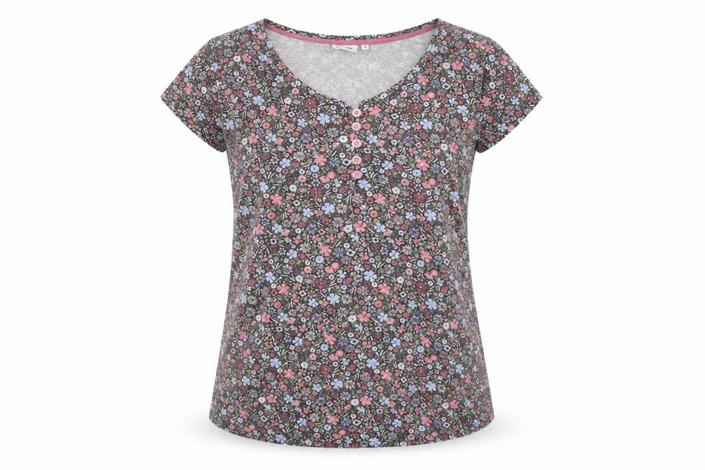 Womens UK Size 8 Animal Multicoloured Viscose Blend Blouse
