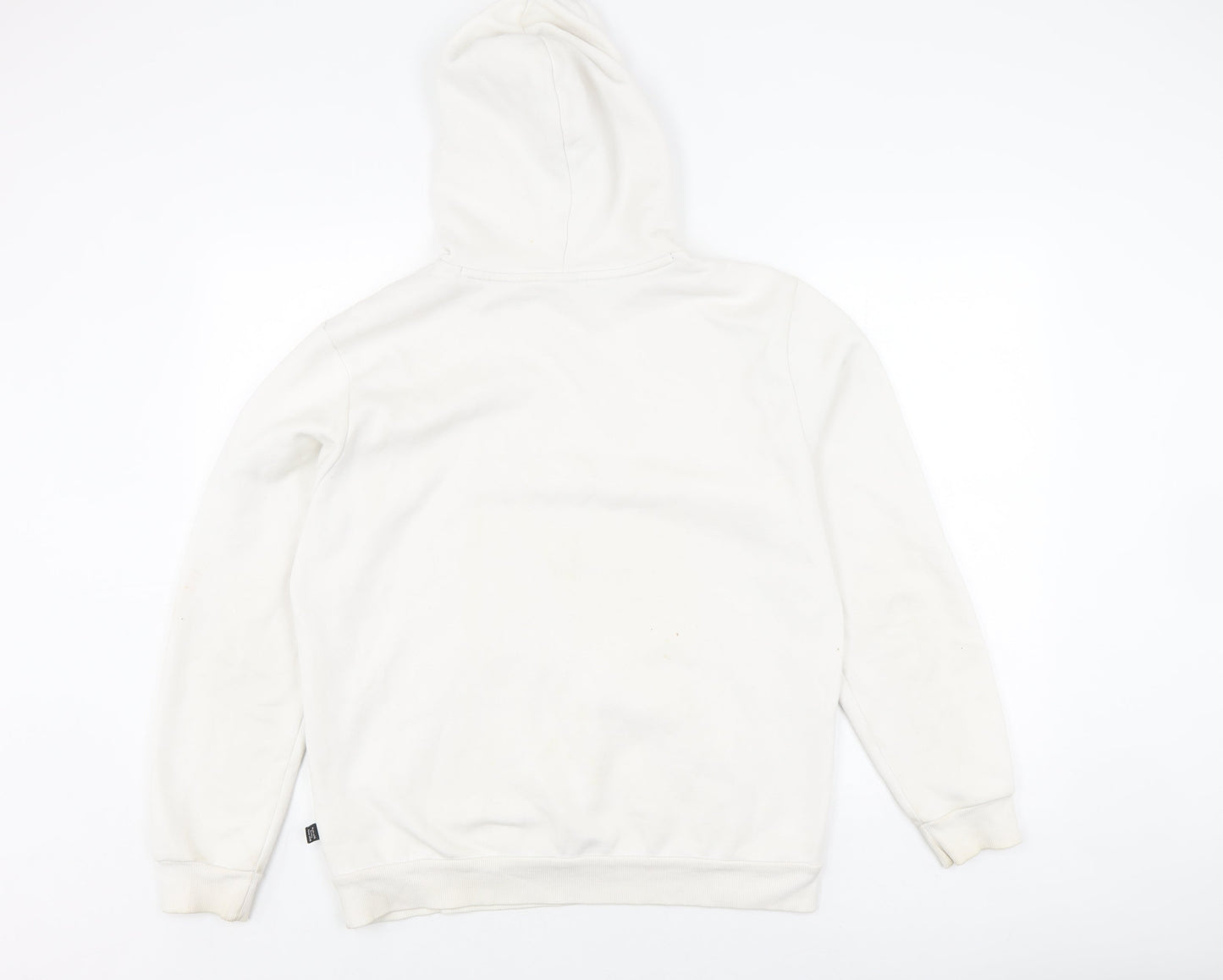 Puma Men's White Pullover Hoodie M Logo Graphic