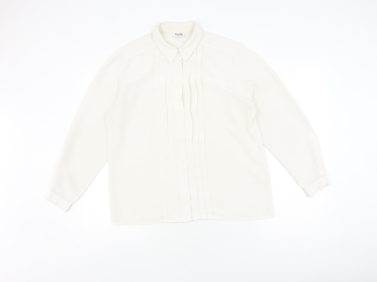 Viyella Women's White Button-Up Blouse Size 12