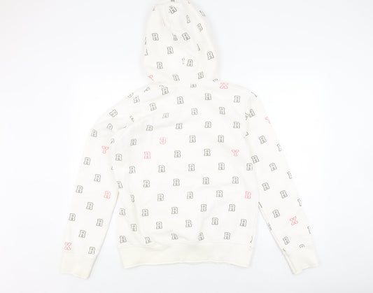 Roxy Women's White Logo Pullover Hoodie L