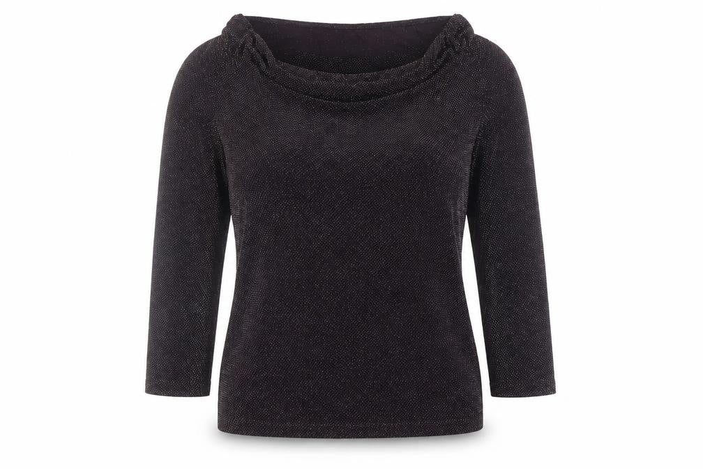 Womens UK Size 12 Laura Ashley Black Polyamide Blend Blouse